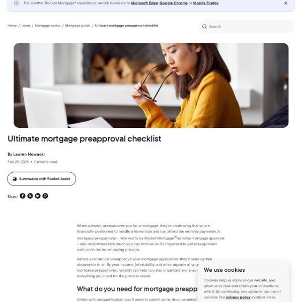 Pre-Approval Checklist