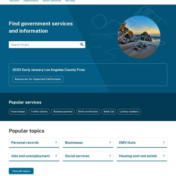 CA State Government Portal